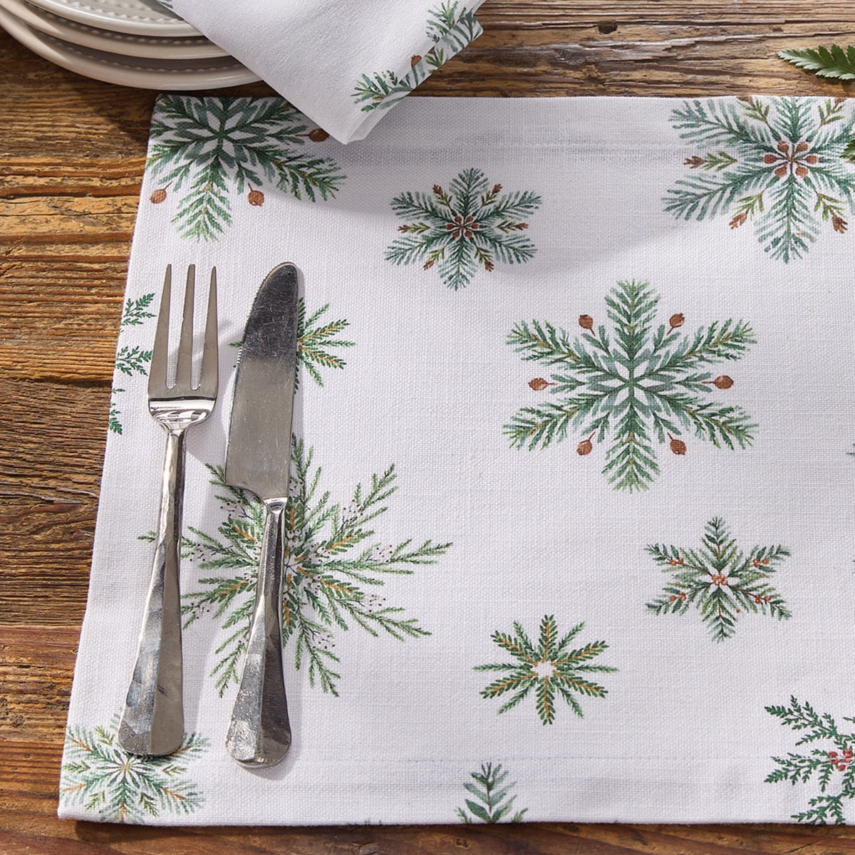 Park Designs Williamsburg Holiday Snowfall Placemat - Set of 12