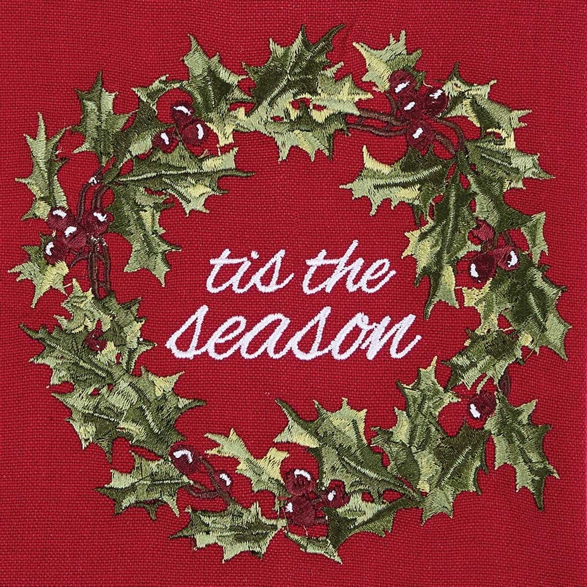 Park Designs Williamsburg Tis The Season Wreath Dishtowel - Set of 6
