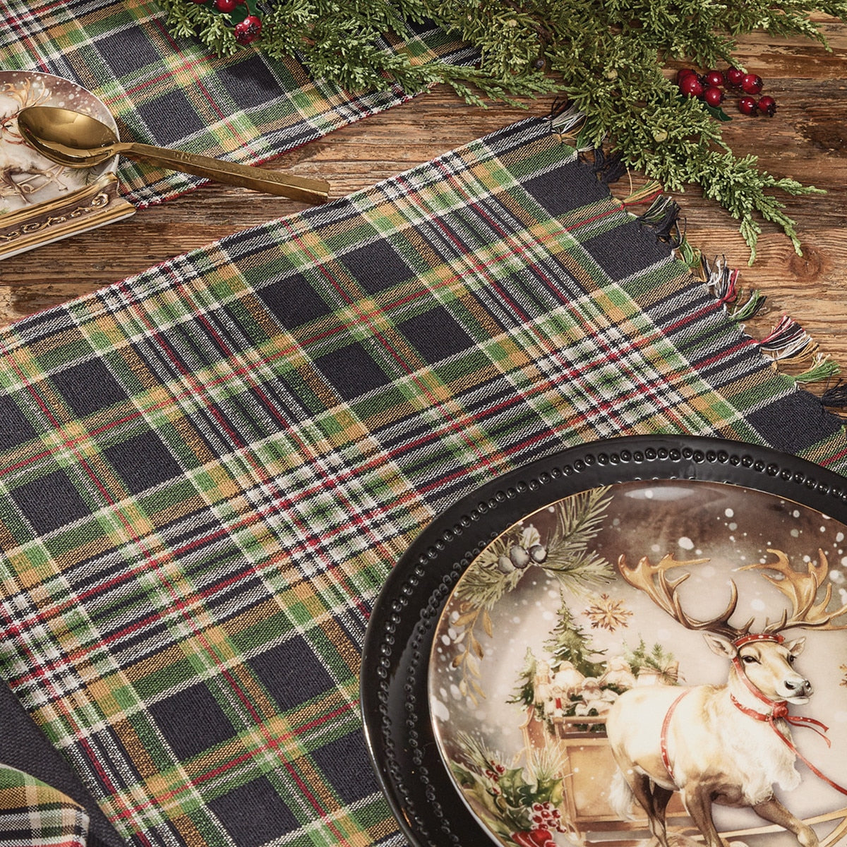 Park Designs Winter's Night Tartan Placemat - Set of 12