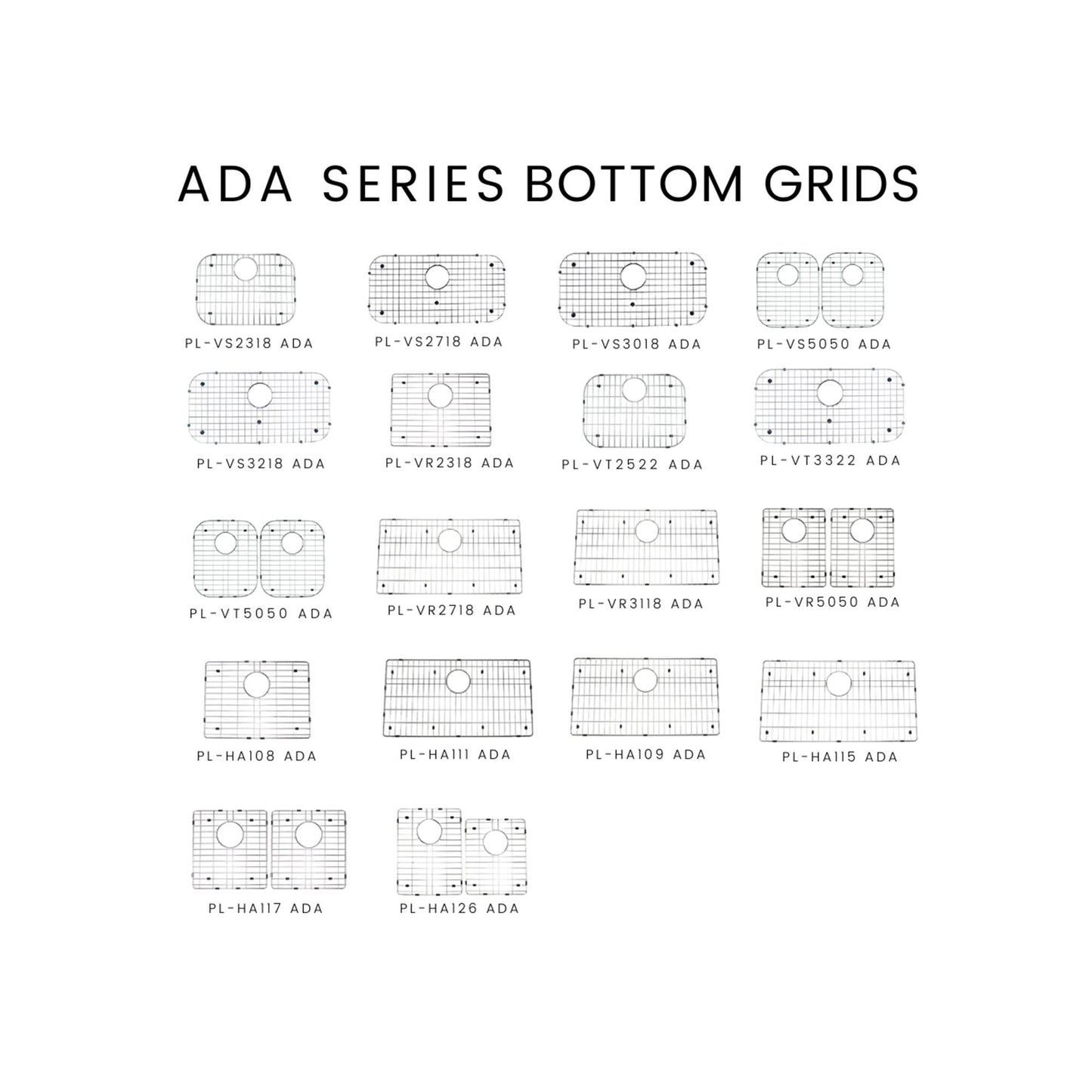 Pelican International Stainless Steel Bottom Grid for PL-VS2718 ADA Compliant Kitchen Sink
