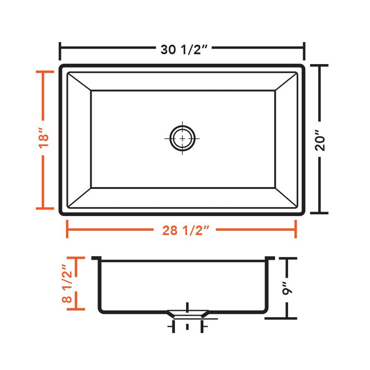 Pelican Int'l Coral Series PL-4050 30 1/2" x 20" White Porcelain Fluted Farmhouse Kitchen Sink