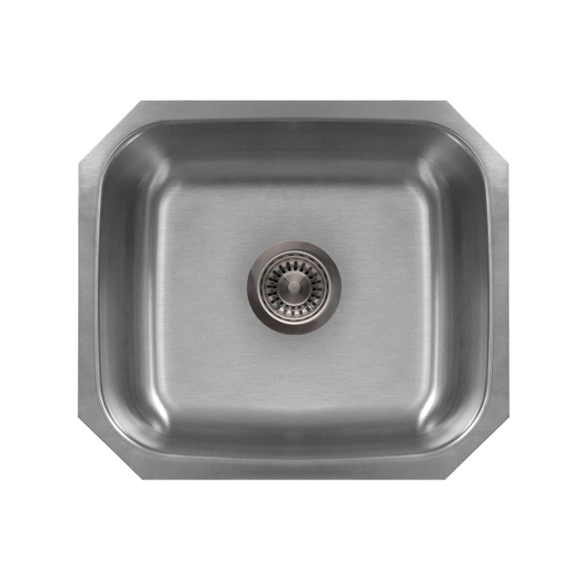 Pelican Int'l Signature Series PL-VS2118 18 Gauge Stainless Steel Single Bowl Undermount Kitchen Sink 20 5/8" x 17 7/8"