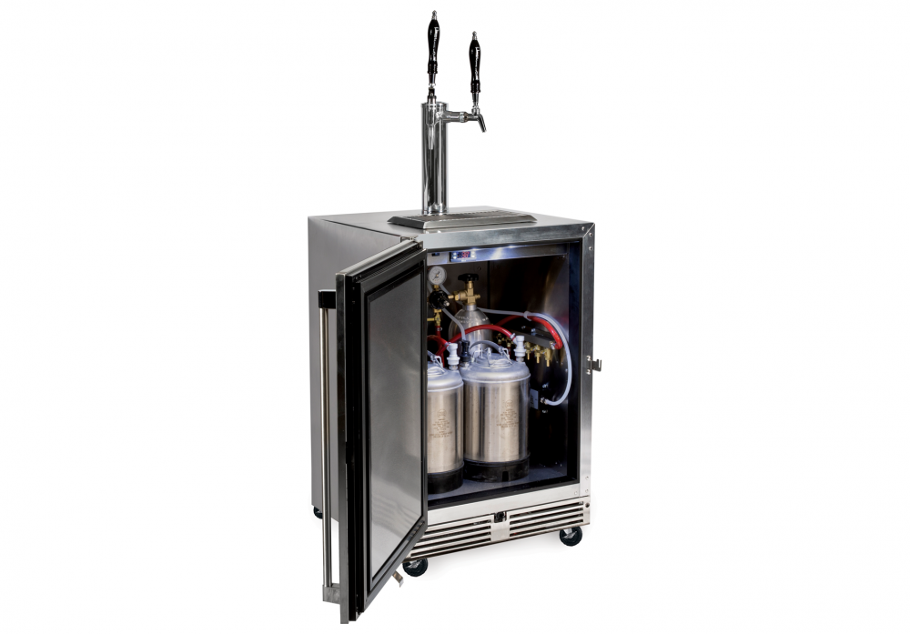 Perlick 24" Mobile Tap 2 Faucet Nitro and Cold Brew/Wine Dispensing Kit with Casters