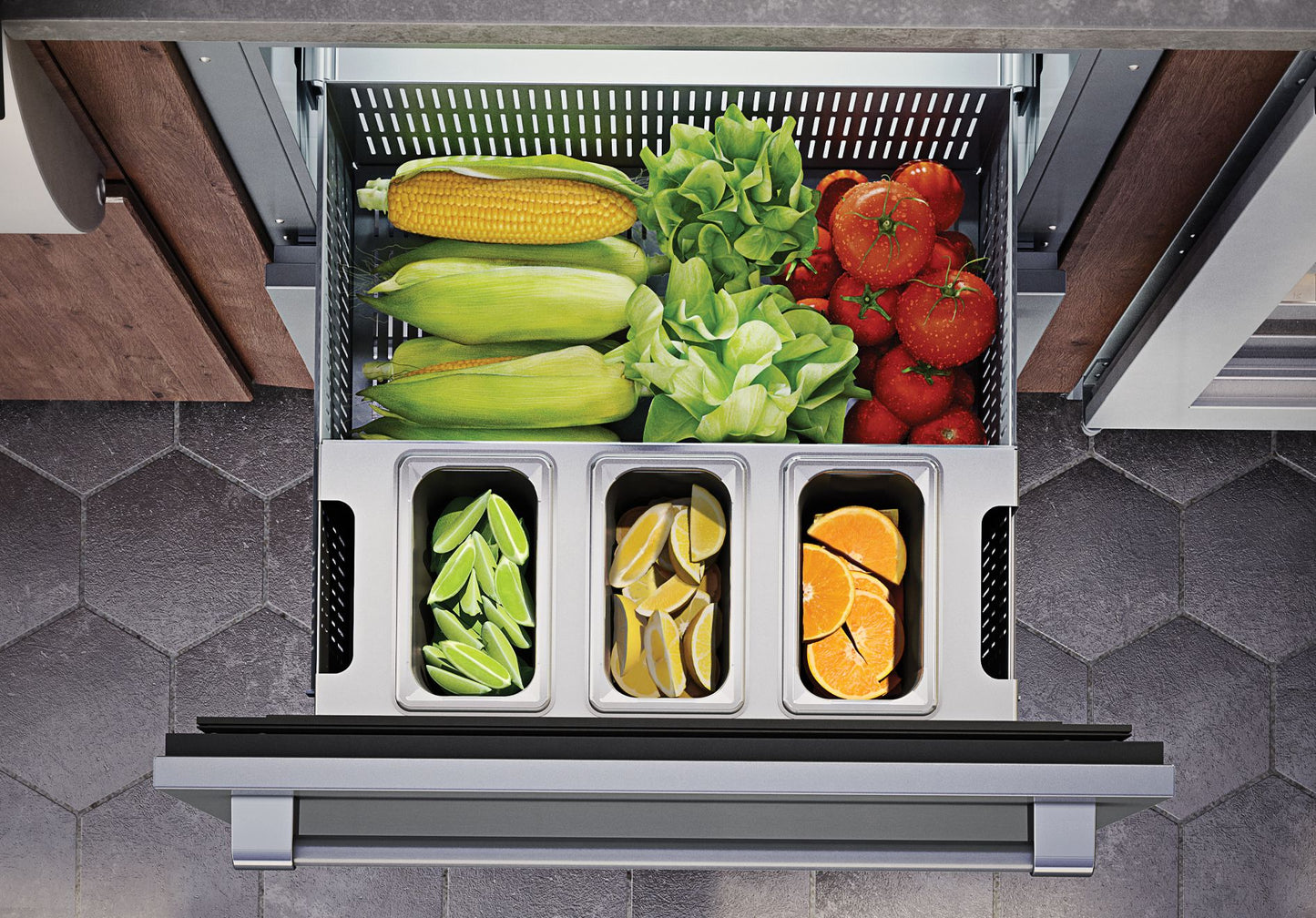 Perlick Signature Series 24" Stainless Steel Indoor Refrigerator Drawers
