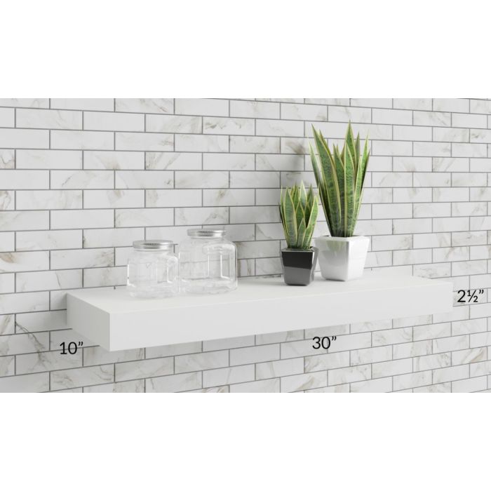 RTA 30" Floating White Shelf – Kitchen Oasis