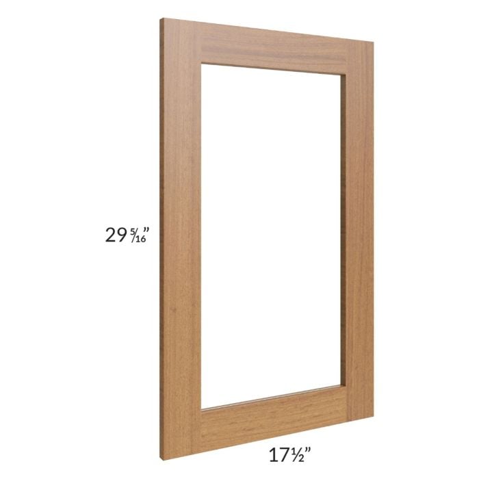RTA Artisan Walnut Shaker 18" x 30" Glass Door Only with Glass Included