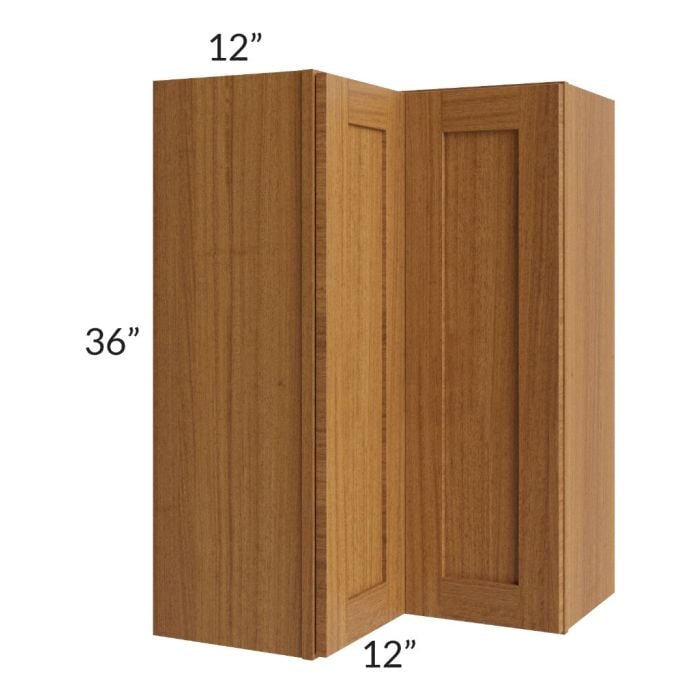 RTA Artisan Walnut Shaker 24" x 36" Wall Corner Unit