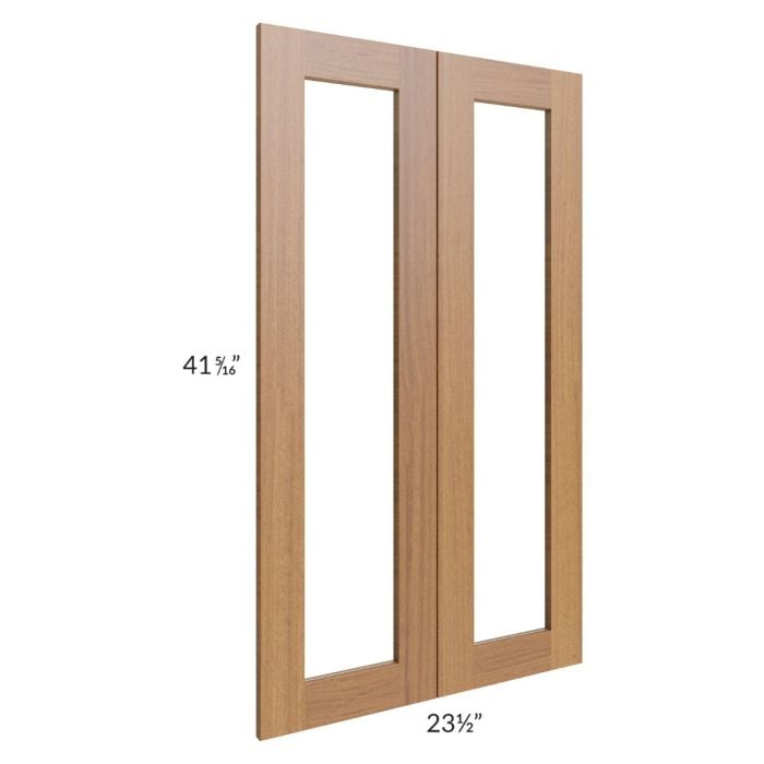 RTA Artisan Walnut Shaker 24" x 42" Glass Door Only with Glass Included