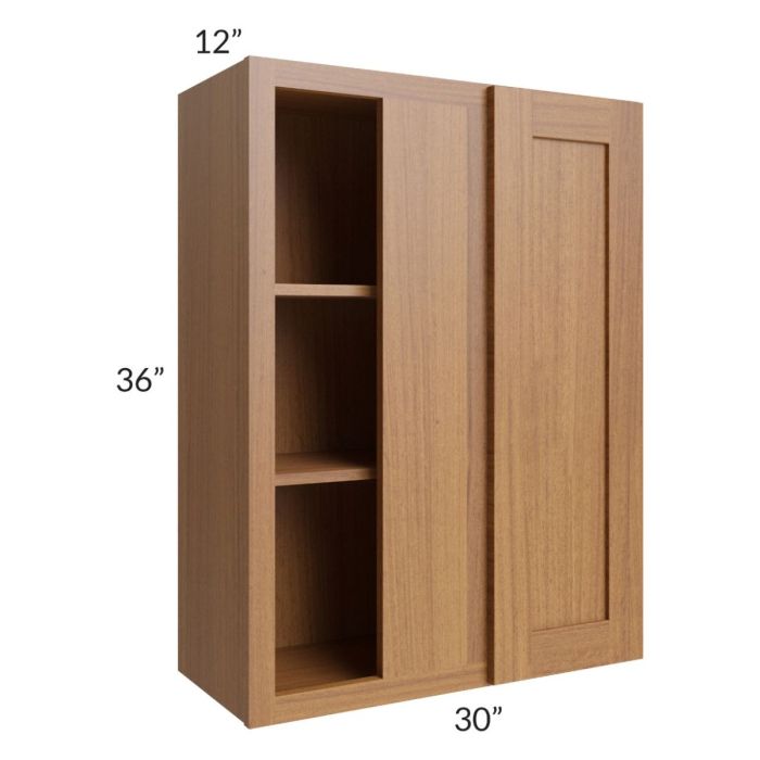 RTA Artisan Walnut Shaker 30" x 36" Blind Wall Cabinet