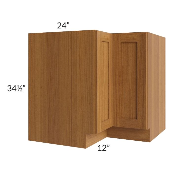 RTA Artisan Walnut Shaker 36" Corner Base Cabinet with 1 Fixed Shelf