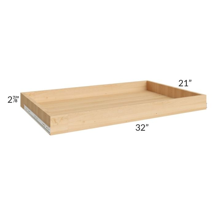 RTA Artisan Walnut Shaker 36" Roll Out Tray with a Dovetailed Drawer Box
