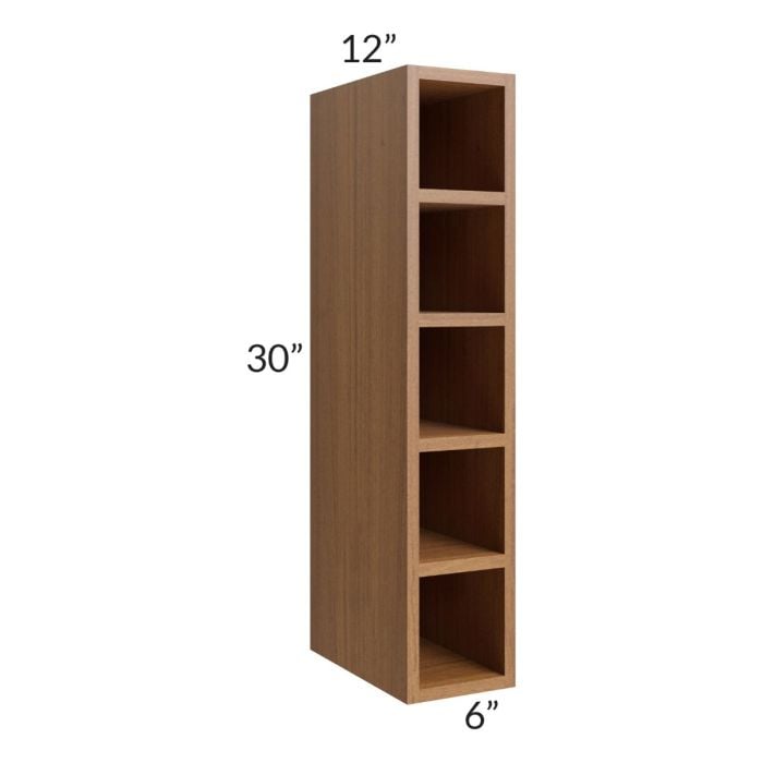RTA Artisan Walnut Shaker 6" x 30" Wall Cube Cabinet