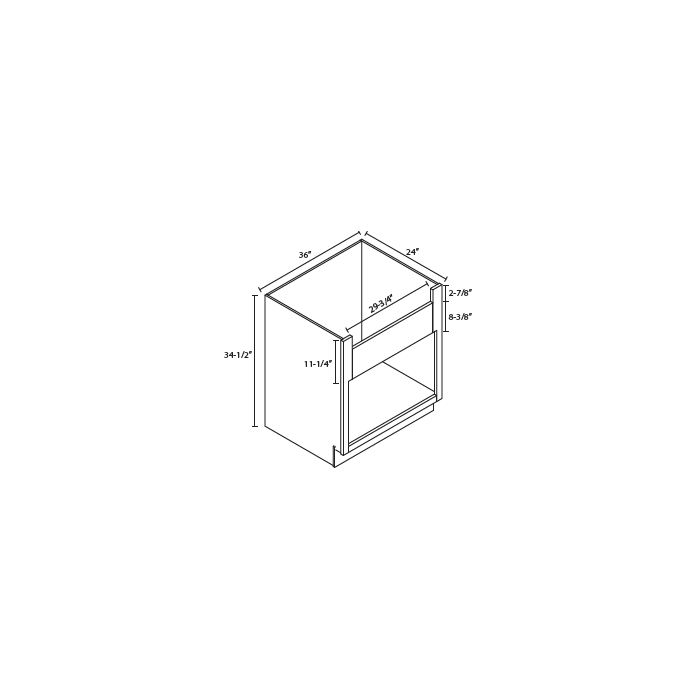 RTA Aspen White Shaker 30" Microwave Base Cabinet