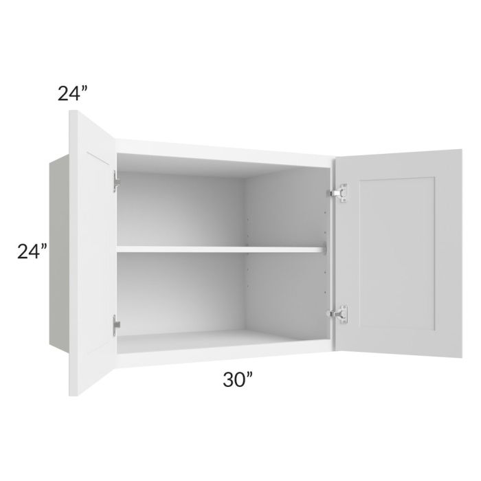 RTA Aspen White Shaker 30" x 24" x 24" Wall Cabinet – Kitchen Oasis