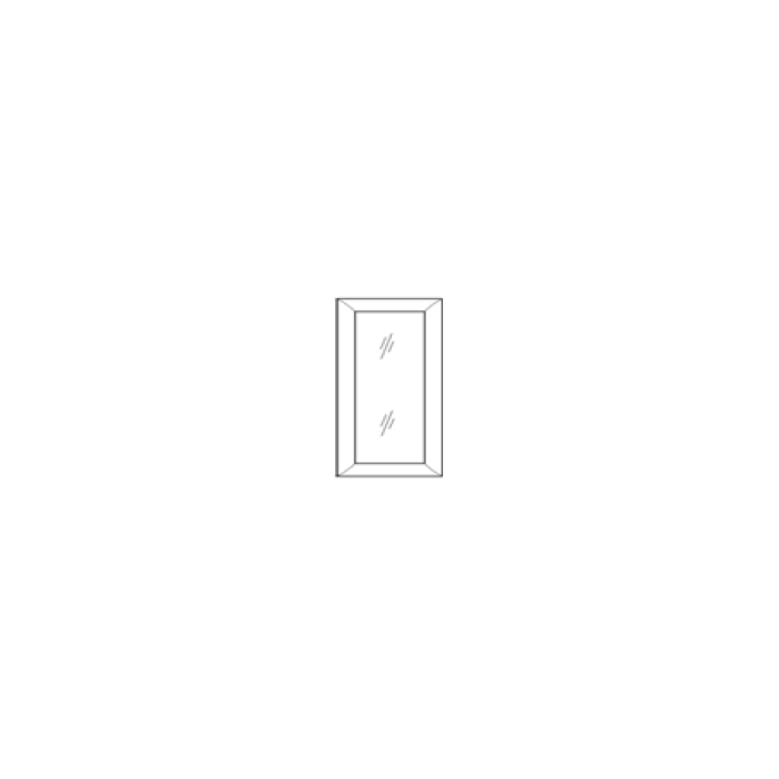 RTA Aspen White Shaker 36" x 36" Glass Door Only with Glass Included