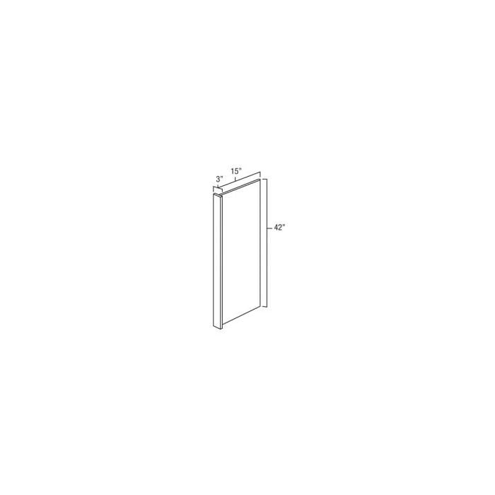 RTA Biscotti Cafe Glazed 15" x 42" Wall End Panel