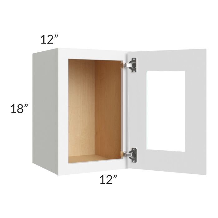 Curated visual reference: Decorative Wall Cabinets For Kitchen Reference: Rta Brilliant White Shaker 12 X 18 Decorative Wall Cabinet