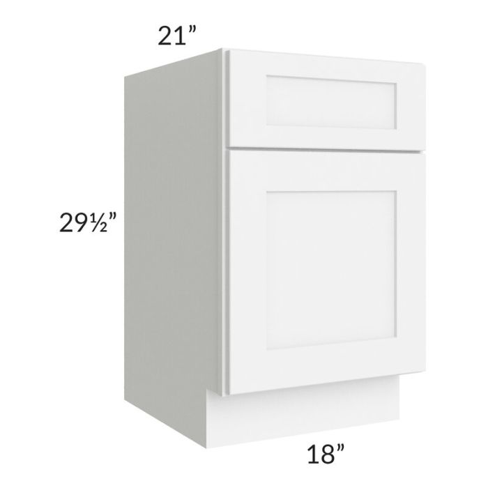 RTA Brilliant White Shaker 18" Drawer File Base Cabinet – Kitchen Oasis