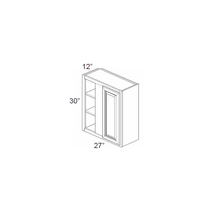 RTA Brilliant White Shaker 27" x 30" Wall Blind Corner Cabinet