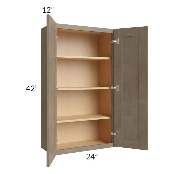 RTA Cobblestone Grey 24" x 42" Wall Cabinet – Kitchen Oasis