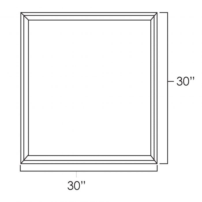 RTA Cobblestone Grey 30" x 30" Glass Door