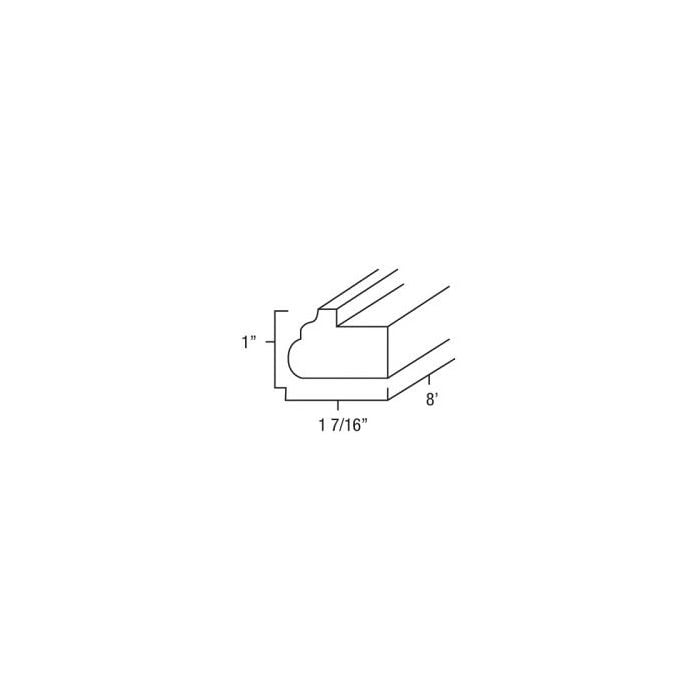RTA Cobblestone Grey 8' Light Rail Molding