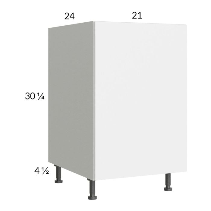 RTA Euro Gloss 21" Full Height Door Base Cabinet with Double Trashcan Pullout