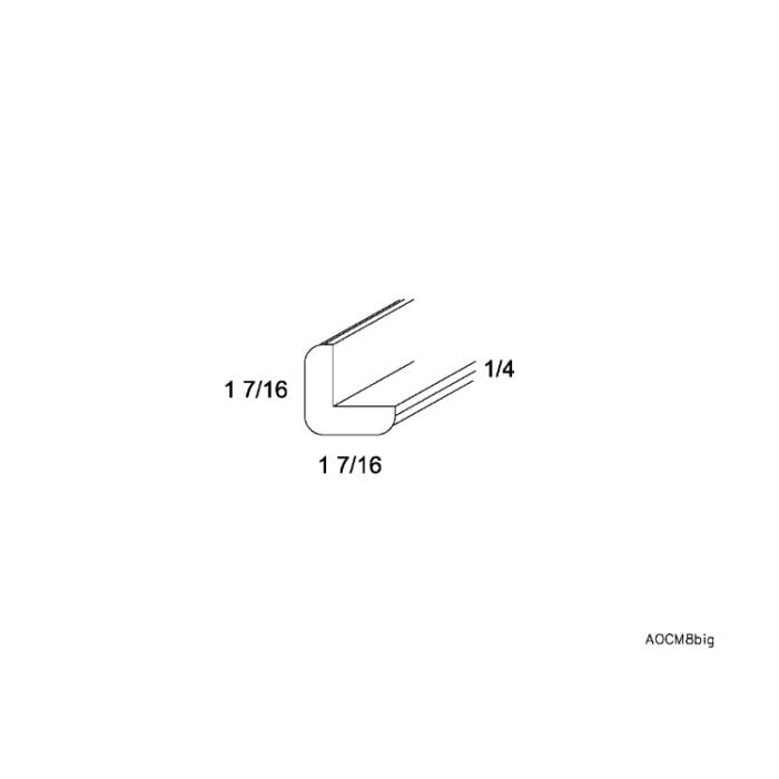 RTA Euro Grey 96" Outside Corner Moulding