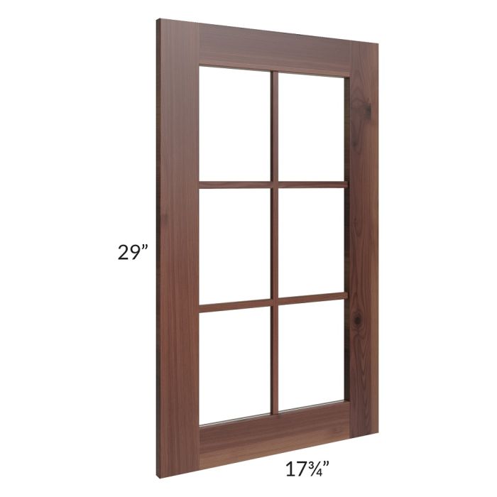 RTA Farmhouse Walnut Shaker 18" x 30" Mullion Door (cabinet not included)