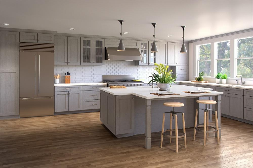 RTA Heather Grey Shaker 30" x 24" x 24" Wall Cabinet