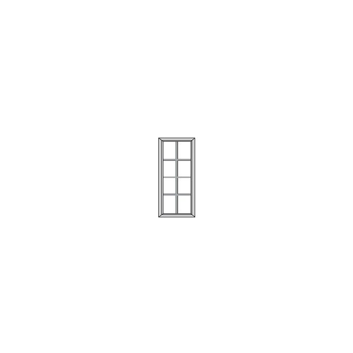 RTA Lexington Cinnamon Glaze 15" x 42" Mullion Glass Door Only (can be used with a 24" x 42" corner cabinet)