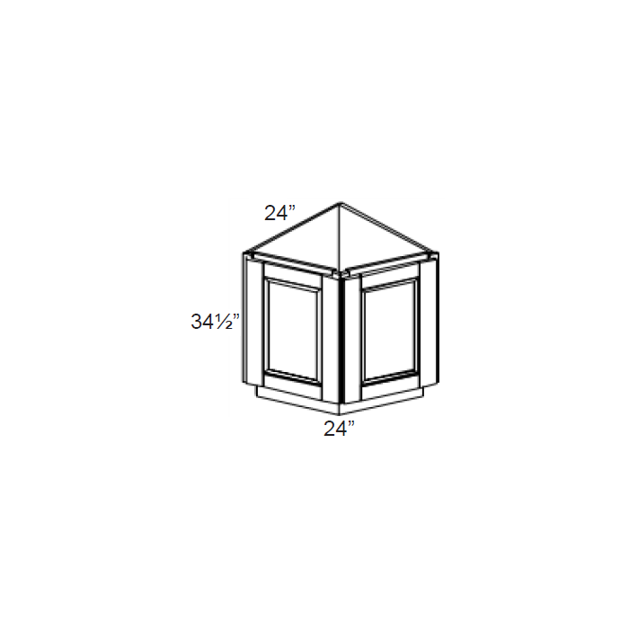 RTA Lexington Cinnamon Glaze 24" Base End Cabinet