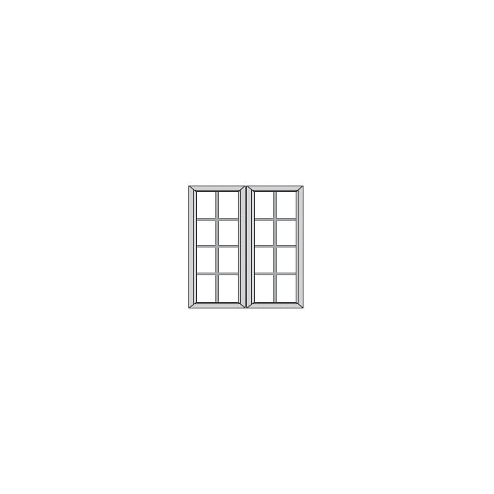 RTA Lexington Cinnamon Glaze 33" x 42" Mullion Glass Doors Only