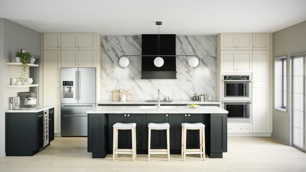 RTA Madison Black Shaker 15" x 30" Wall Glass Door Cabinet (Prepped for Glass Doors)