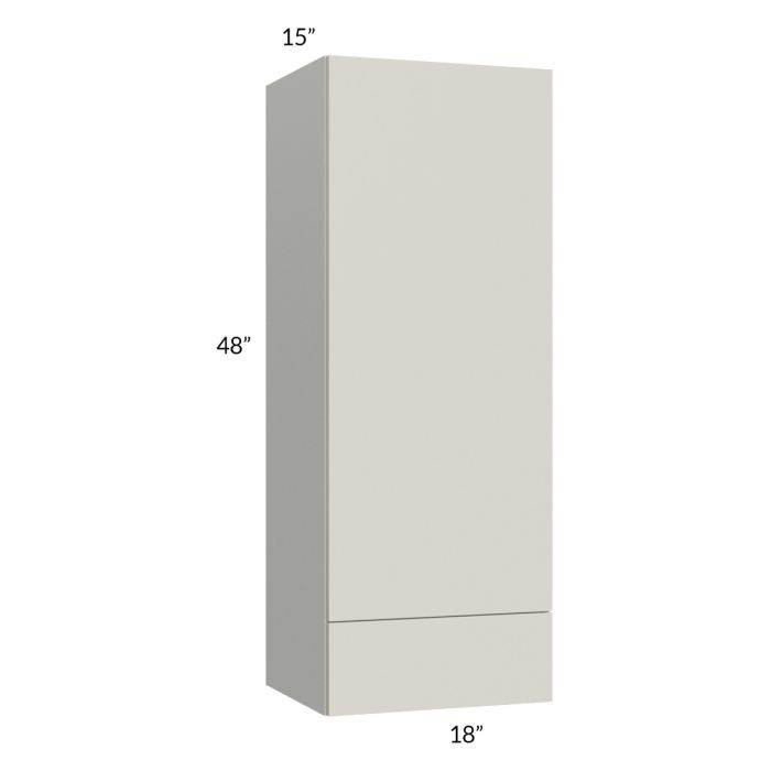 RTA Milan Beige Matte 18" x 48" x 15" Wall Cabinet-Right Hinged with Drawers