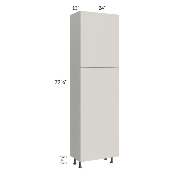 RTA Milan Beige Matte 24" x 13" x 84" Pantry Cabinet (2 doors, 13" depth)