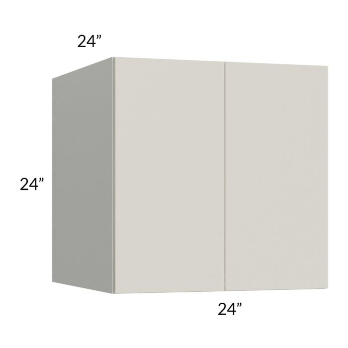 RTA Milan Beige Matte 24" x 24" x 24" Wall Cabinet with 2 Finished End Panels
