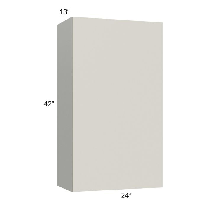 RTA Milan Beige Matte 24" x 42" Wall Cabinet (1 door)-Left Hinged