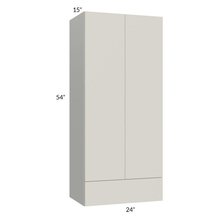 RTA Milan Beige Matte 24" x 54" x 15" Wall Cabinet Hinged with Drawers