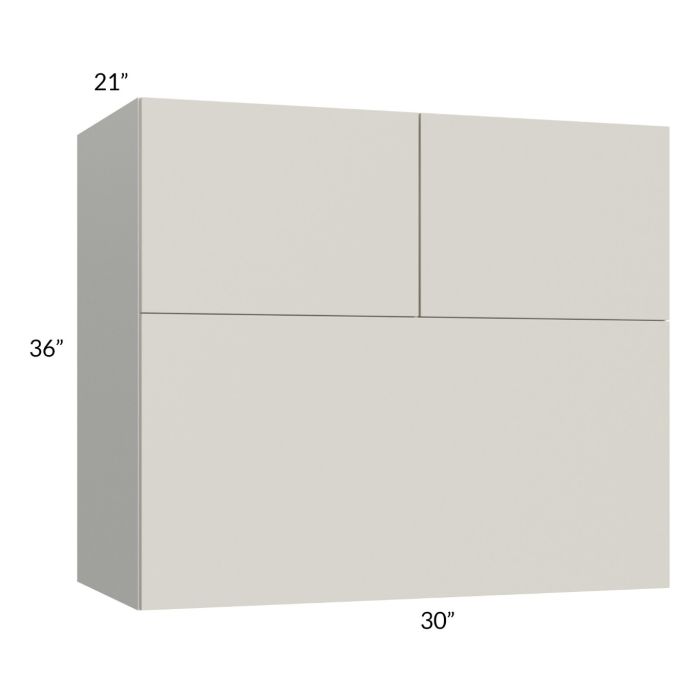 RTA Milan Beige Matte 30" x 36" x 21" Microwave Wall Cabinet
