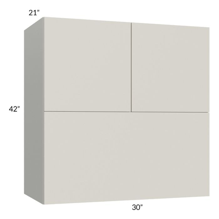 RTA Milan Beige Matte 30" x 42" x 21" Microwave Wall Cabinet