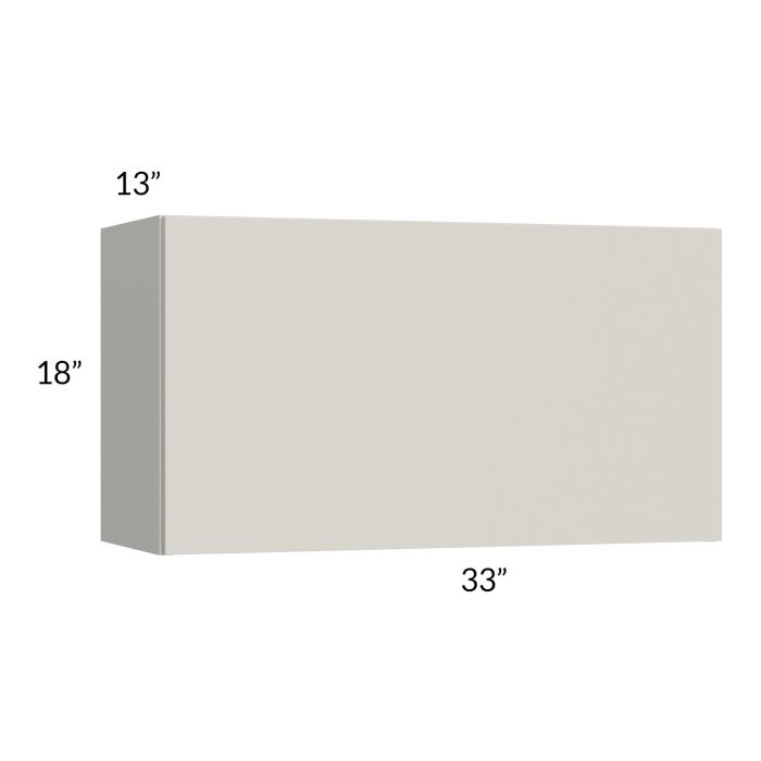 RTA Milan Beige Matte 33" Countertop Wall Appliance Cabinet