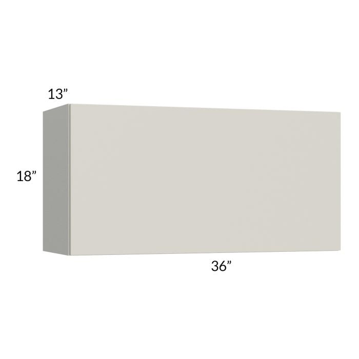 RTA Milan Beige Matte 36" x 18" Lift-Up Door Wall Cabinet with 2 Finished End Panels
