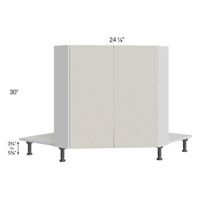 RTA Milan Beige Matte 42" Full Height Door Diagonal Corner Sink Front with Sink Tilt-Out