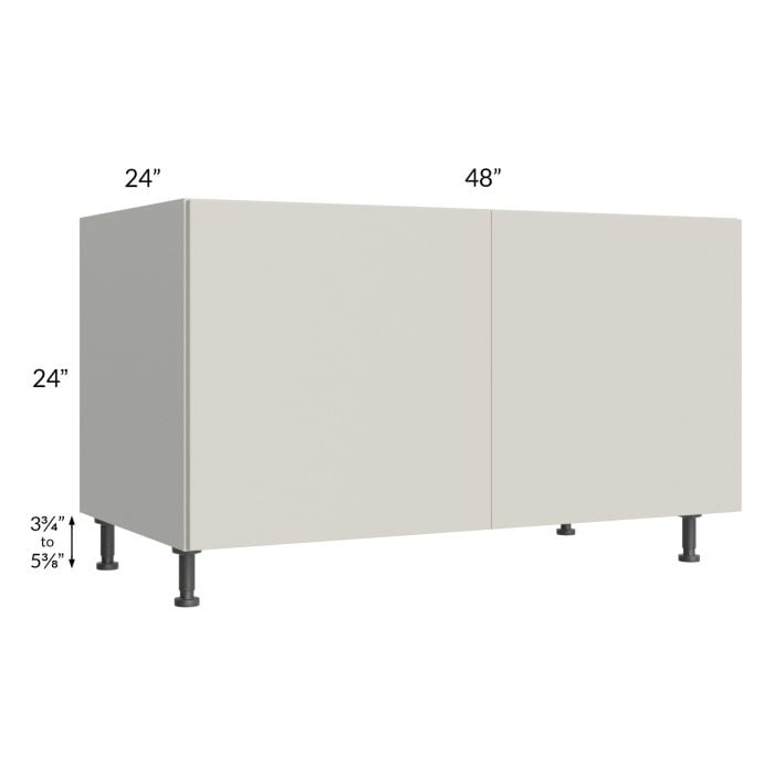 RTA Milan Beige Matte 48" 2-Door Range Top Base Cabinet