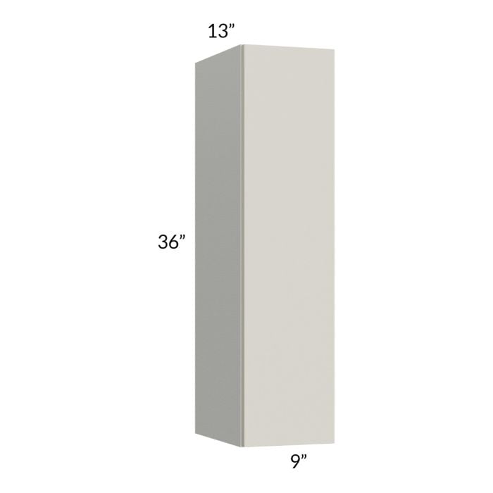 RTA Milan Beige Matte 9" x 36" Wall Cabinet-Left Hinged
