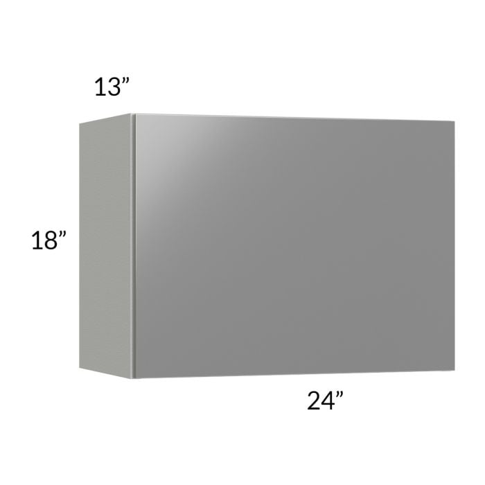 RTA Milan Grey Gloss 24" Countertop Wall Appliance Cabinet