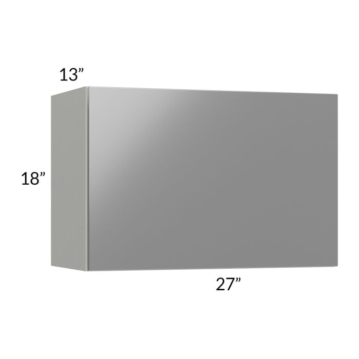 RTA Milan Grey Gloss 27" x 18" Lift-Up Door Wall Cabinet