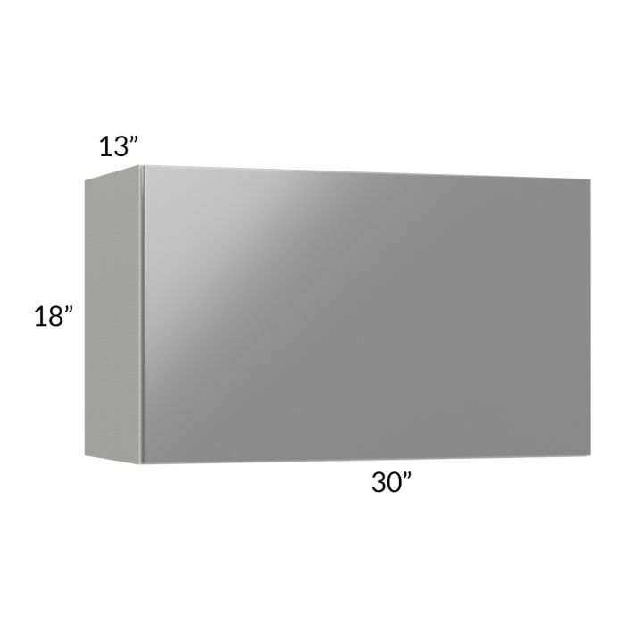 RTA Milan Grey Gloss 30" x 18" Lift-Up Door Wall Cabinet