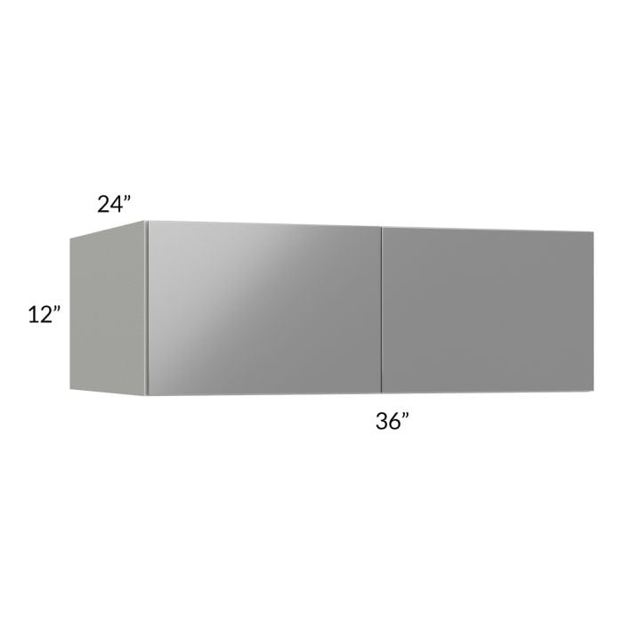 RTA Milan Grey Gloss 36" x 12" x 24" Wall Cabinet